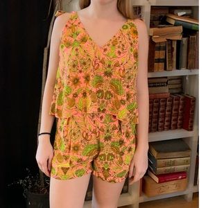 Neon Floral Romper